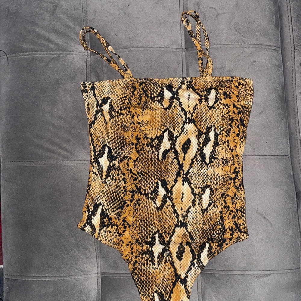 Snake pattern body suit